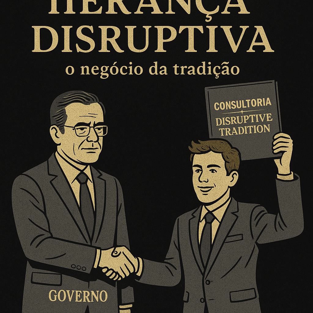 Caricatura satírica do poder e dos negócios familiares