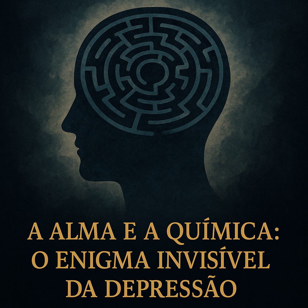 Ilustração sobre depressão e labirinto mental