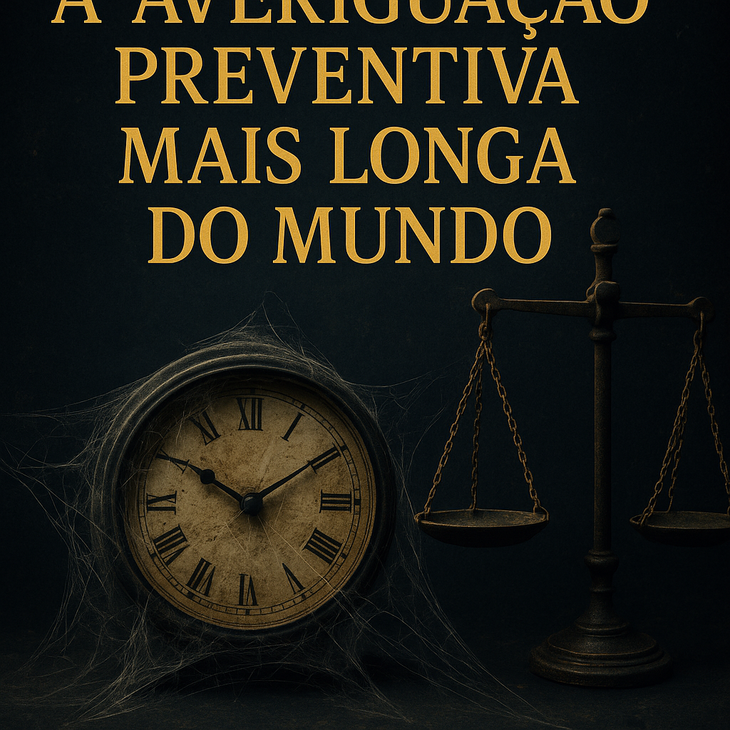Relógio parado coberto de teias de aranha simbolizando a justiça portuguesa