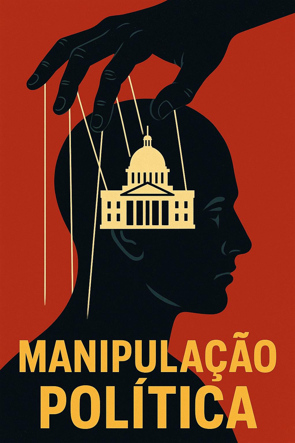 Ilustração sobre manipulação política e mental