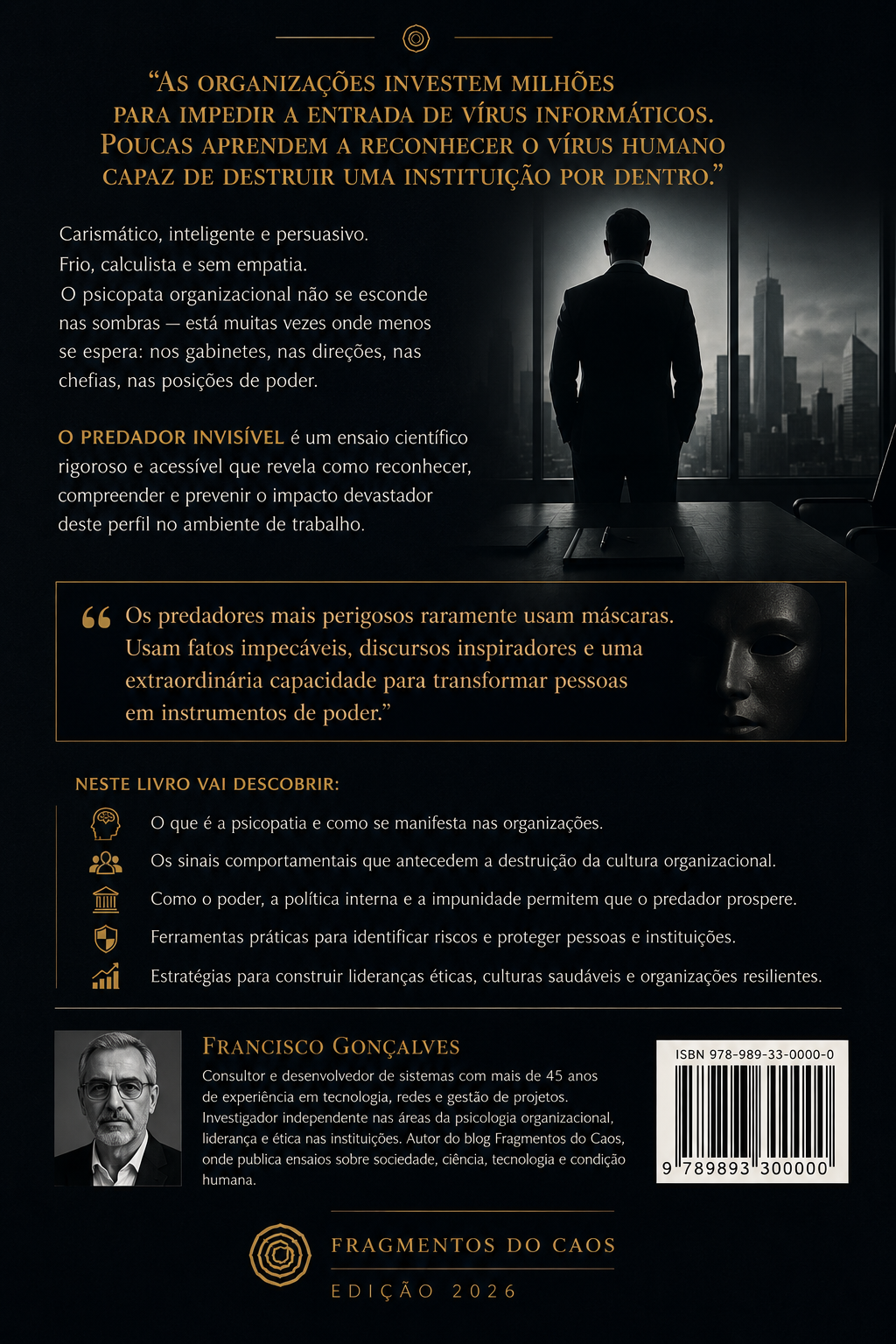 Contracapa do livro O Predador Invisível