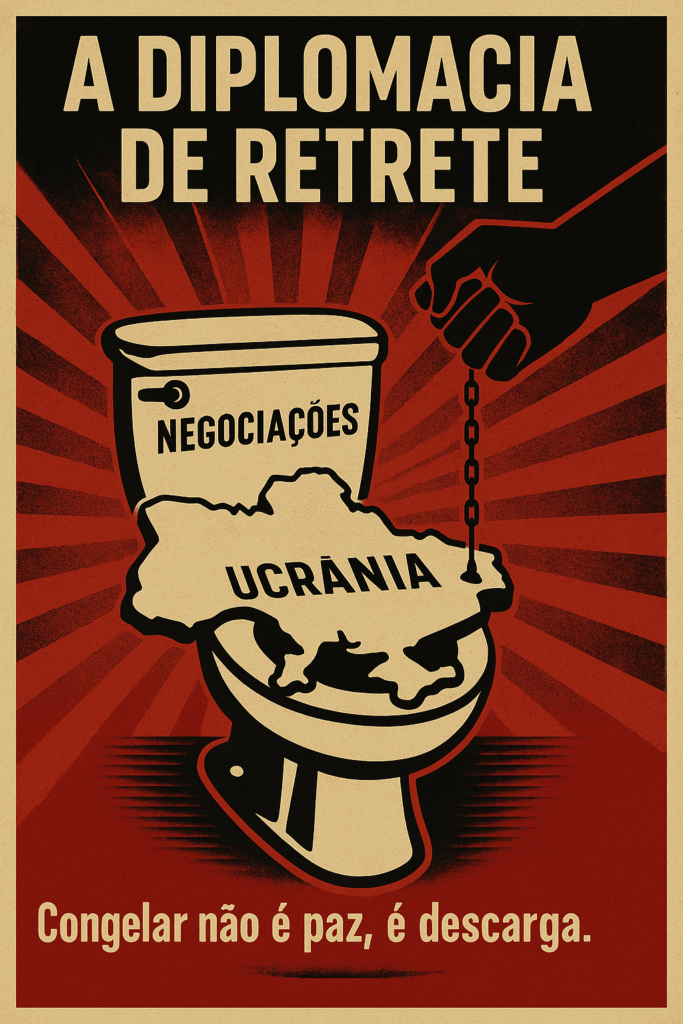 Ilustração editorial: Putin e a Diplomacia de Retrete