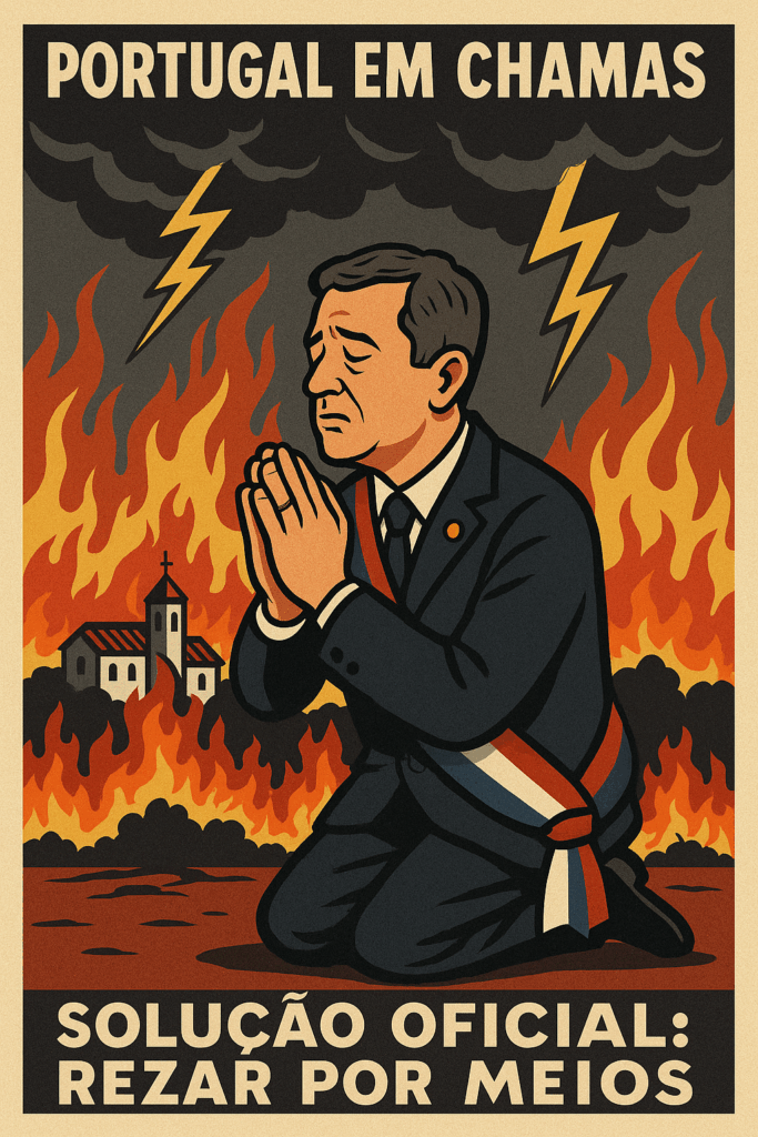 Ilustração editorial: Incêndios em Portugal: Fogo Digital, Resposta Analógica