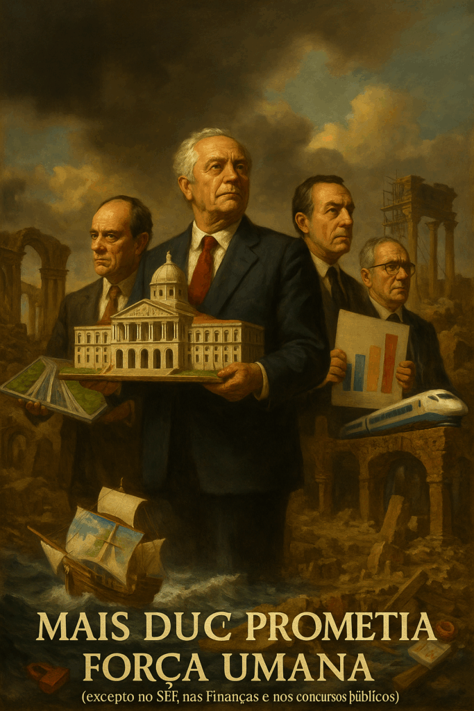 Ilustração editorial: 🏛️ Mais do que prometia a força humana