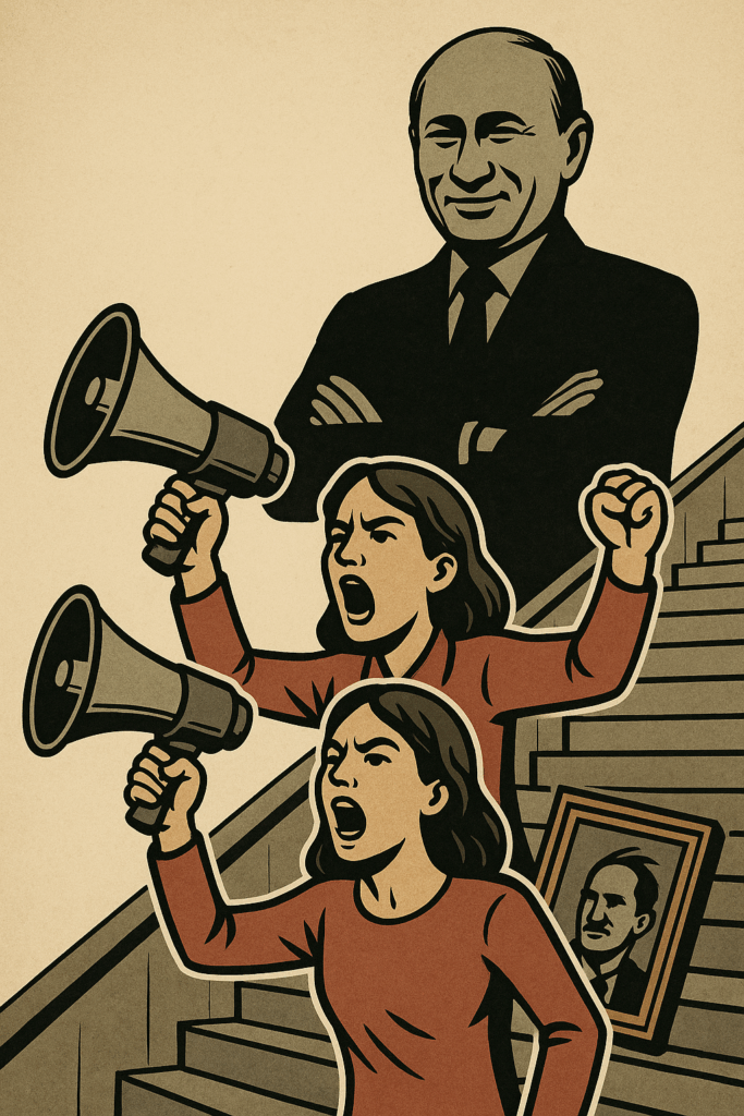 Ilustração editorial: BE : As meninas da revolução de slogans