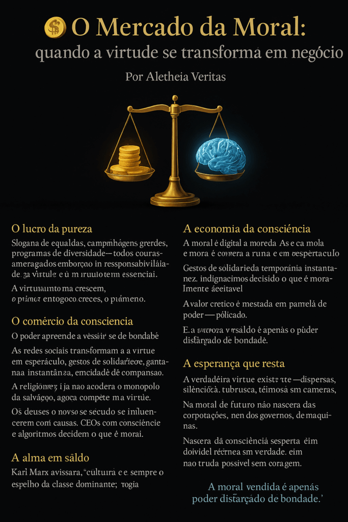 Ilustração editorial: A Moral Cotada em Bolsa: virtude, lucro e manipulação