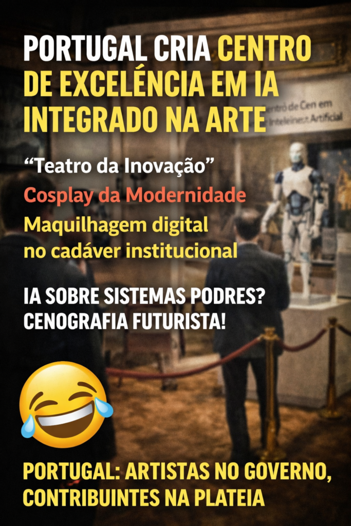 Ilustração editorial: Portugal cria Centro de Excelência em IA integrado na ARTE: a Revolução Digital em Formato de Instalação Artística