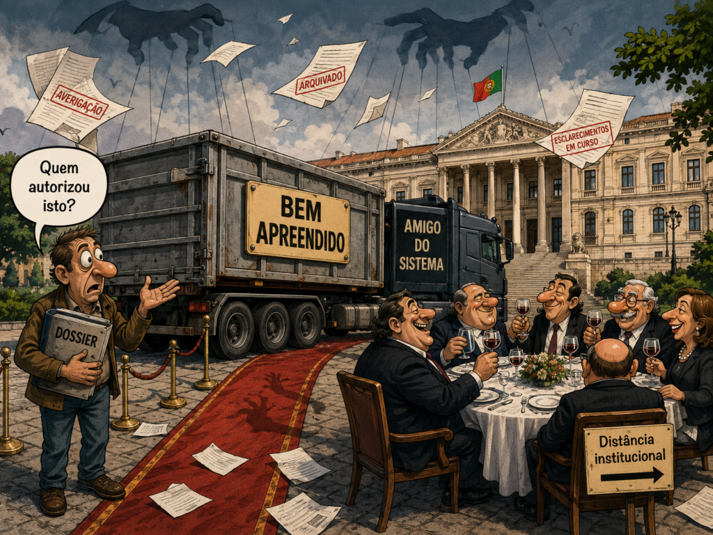 Ilustração editorial: A República do Atrelado
