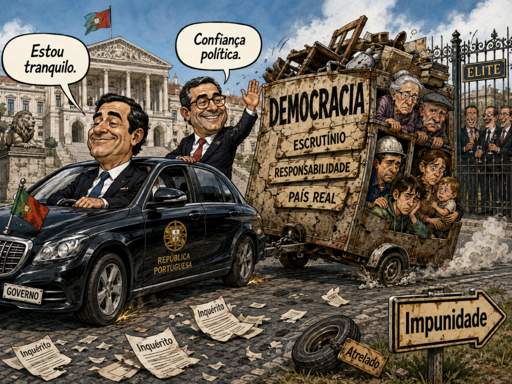 Ilustração editorial: O Atrelado da Confiança
