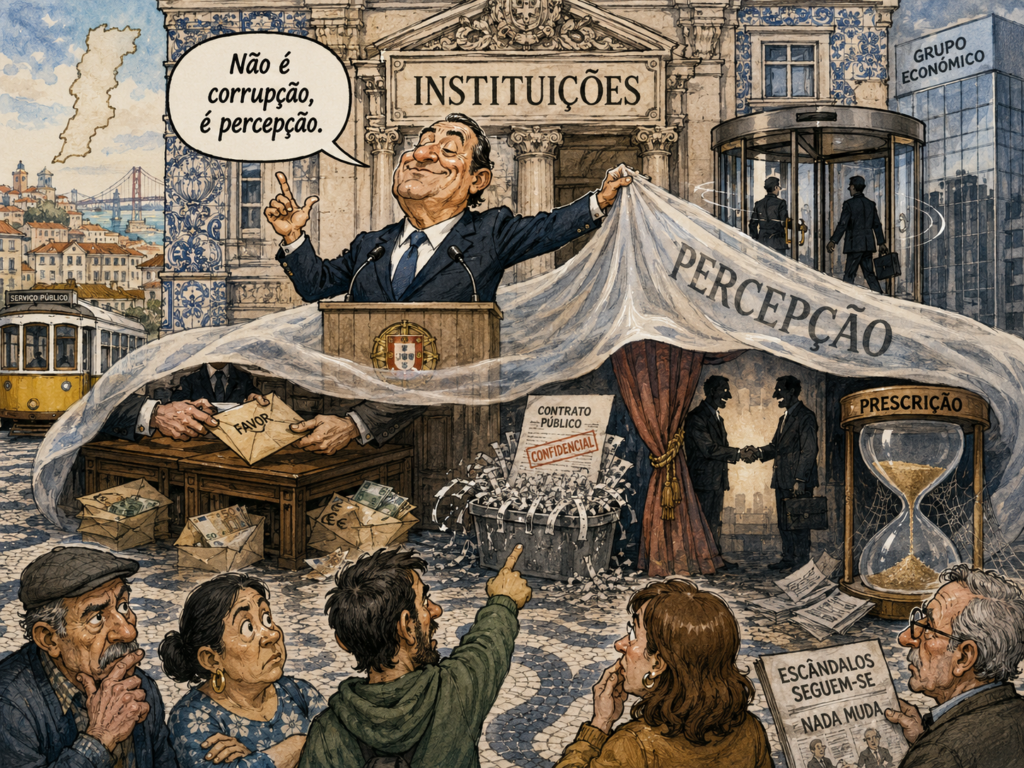 Ilustração editorial: A corrupção que só existe na percepção