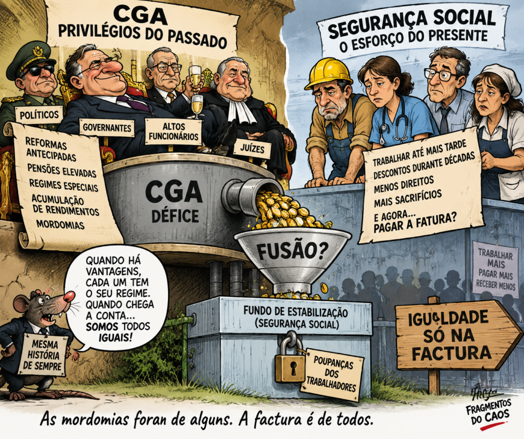 Ilustração editorial: As mordomias foram de alguns. A factura é de todos?